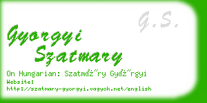 gyorgyi szatmary business card